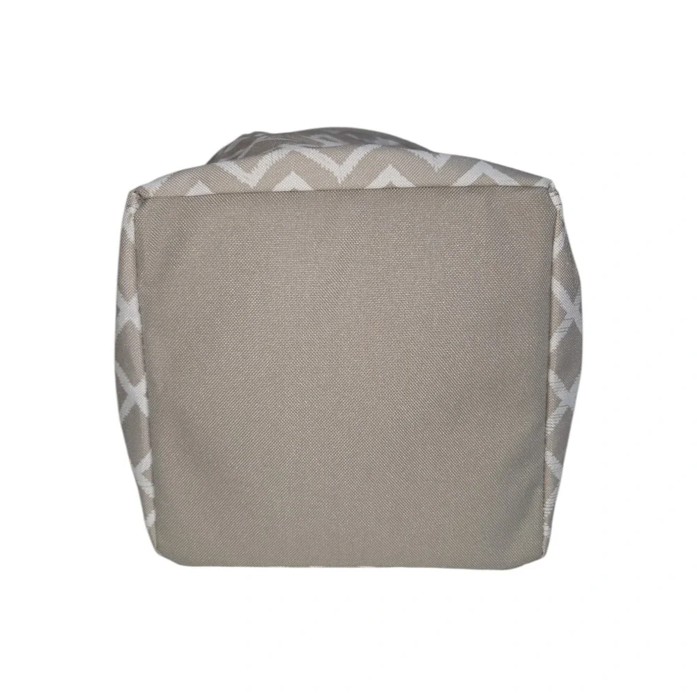 Thirty-One Tan/White Chevron Diamond Mini Storage Bin Organzier